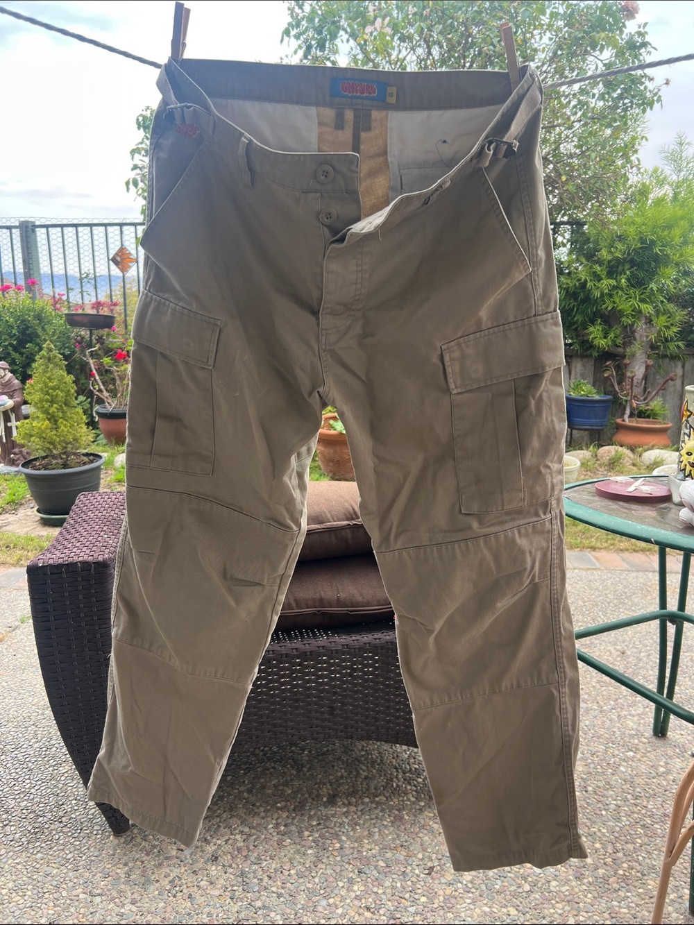 Empyre Ultra Loose Khaki Cargo Skate Pants